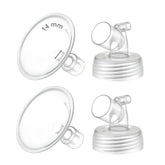Maymom two-piece wide-neck 14mm shield close-up for comfortable pumping.