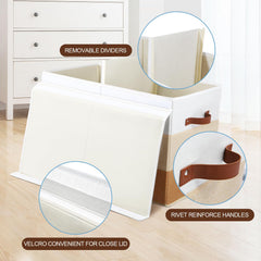 Mayniu large toy box chest removable divider helps separate toys and blankets for easy access.