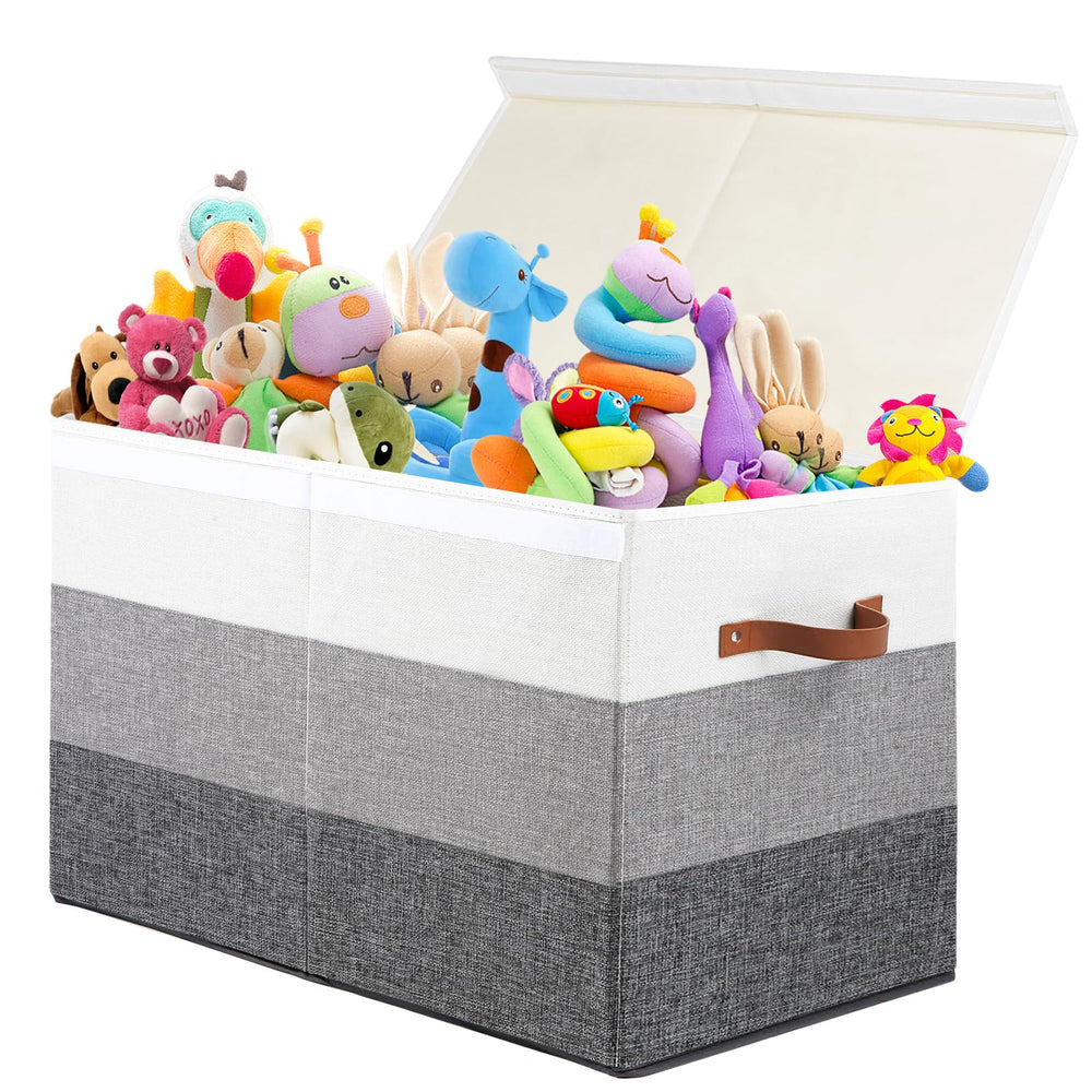 Mayniu toy box storage chest with divider and lid, organized storage for kids' playroom