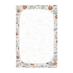 Mazeann Ghosts Pumpkins crib sheet 360° elastic band for secure fit