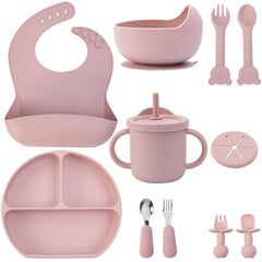 MBQMBSS baby feeding set suction bowl secured on tray for mess-free meals