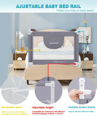 MBQMBSS bed rail with Y-Strap reinforces stability during sleep.
