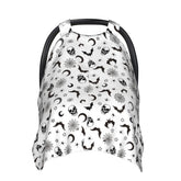 Mcewoel Gothic baby seat cover front view with soft fabric for private, cozy rides.