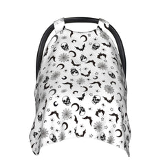 Mcewoel Gothic baby seat cover front view with soft fabric for private, cozy rides.