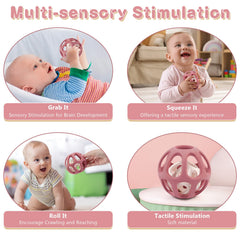 MCGMITT Sensory Balls stretch-colors image shows colorful stretch and squeeze for tactile discovery.