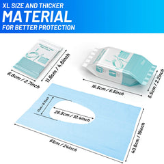 Mckanti extra-large 16x24 toilet seat covers unfolded demonstrates full-coverage protection and comfort.
