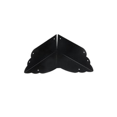 Mcredy black metal corner guard detail highlights retro look while protecting corners.