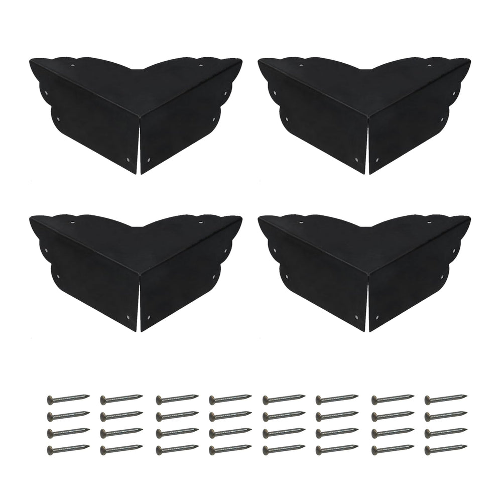 Mcredy corner guards black metal package protects furniture edges with durable hardware.