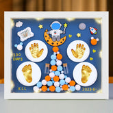 MCstars baby handprints and footprints frame front view for keepsake display