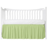MD Home Decore crib skirt 28x52 fit demonstrates tidy crib coverage.