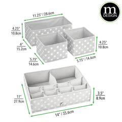 mdesign fabric drawer organizer drawer-top setup adds stylish storage on dressers