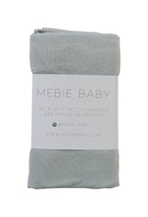 Mebie Baby Stone Swaddle blanket folded for a serene nursery appeal.