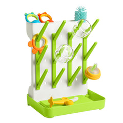 MeCids baby bottle drying rack vertical stand demonstrates space-saving organization for compact kitchens