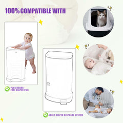MED diaper pail refills thick liner demonstrates strong odor control