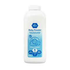 MED PRIDE baby powder bottle front showing talc-free cornstarch for moisture control