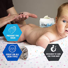 MED PRIDE diaper rash ointment applied to baby skin for protection.