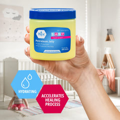 MED PRIDE petroleum jelly skin moisture application demonstrates versatile use on lips and hands