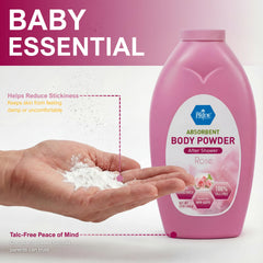 MED PRIDE Rose packaging front highlights talc-free cornstarch formula for skin-friendly use.