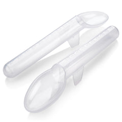 MEDca calibrated medicine spoon set showing two 2 tsp capacity spoons for precise dosing