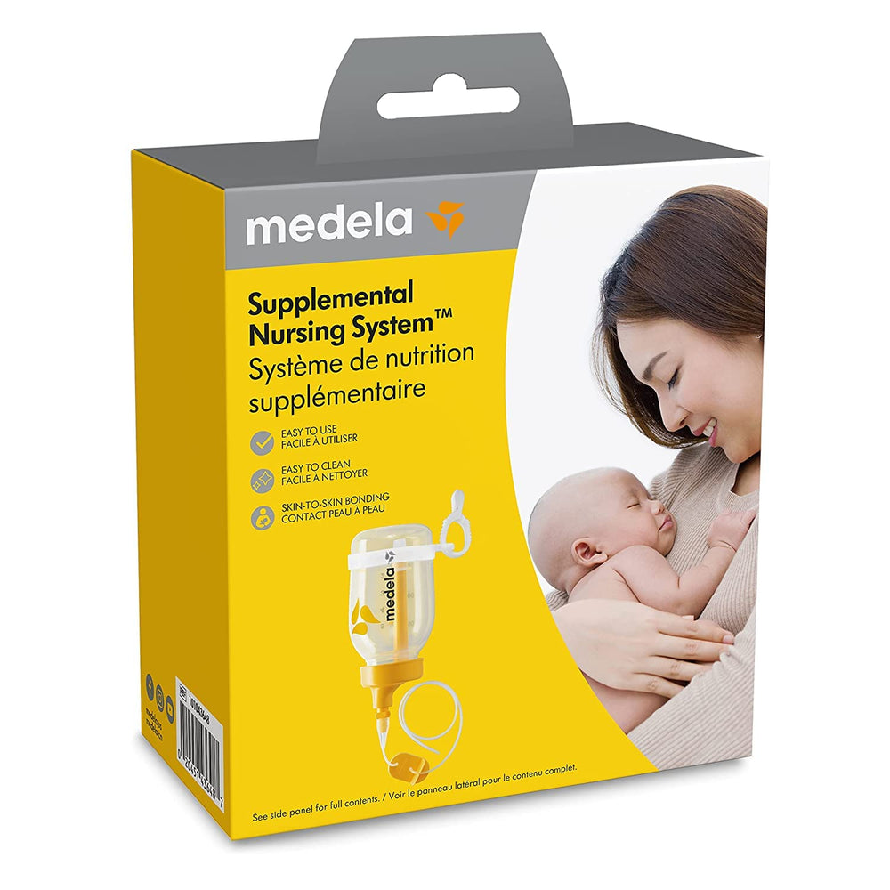 Medela 00901S Supplemental Nursing System setup with components for easy feeding.