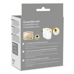 Medela Battery Pack pumping on the go showing up to two hours of cordless use.