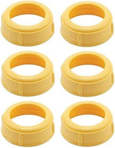 Medela collar rings for wide bottles, six-pack, mess-free feeding.