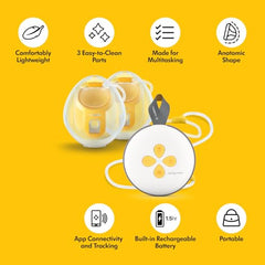 Medela Swing Maxi Hands-Free collection angle 105 demonstrates comfortable milk collection