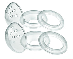 Medela TheraShells front view shows discreet, low-profile design for wear under clothing