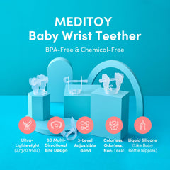 MEDITOY teether texture close-up highlighting gum soothing and sensory exploration
