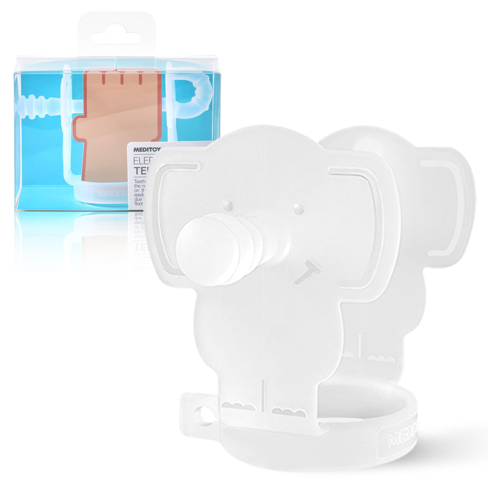MEDITOY Premium Baby Hand Teether worn on a wrist for secure teething access
