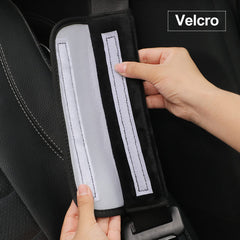 Medsuo seat-belt-pad soft-texture close-up emphasizes gentle fabric.