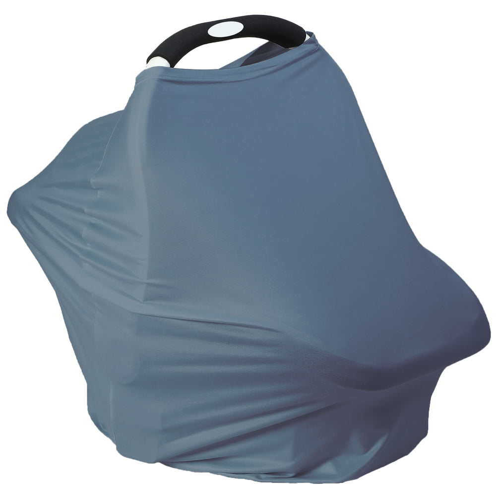 Meetjoy breathable car seat cover blue closeup highlights airy rayon blend for baby comfort.