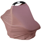 Meetjoy breathable car seat cover in blush shows soft rayon fabric for private breastfeeding