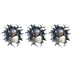 MEFOSS 3D penguin wall stickers add dramatic room accents