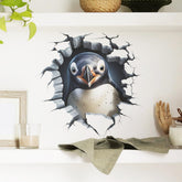 MEFOSS broken penguin wall decal sheet enhances playful decor for kids' rooms