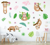 MEFOSS funny sloth wall stickers create a playful focal point in kids' rooms