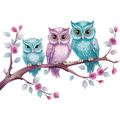 MEFOSS owl wall decal branch scene on wall adds playful nursery charm