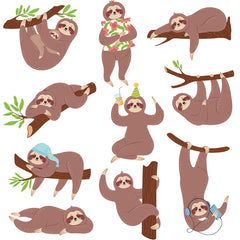 MEFOSS sloth wall decal in kid's room adds color and charm.