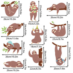 MEFOSS sloth wall decal playroom creates friendly character.