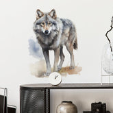 MEFOSS wolf wall decal with watercolor pattern adds playful charm to kids rooms