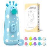 Megainvo baby nail trimmer blue front view promotes safe, gentle trimming for newborn nails.