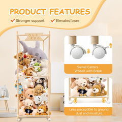 Megapuxin wooden structure detail shows solid pine and rounded corners for safer play