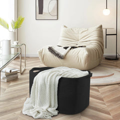MEGASKET cotton-rope basket is thick, durable, safe with no chemical smell.