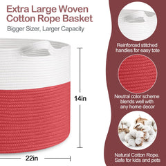 MEGASKET cotton rope material highlighting durable storage
