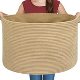MEGASKET Extra Large Storage Basket in 22x22x14 for easy blanket and throw storage