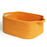 MEGASKET orange woven basket front view for stylish storage and gifting.