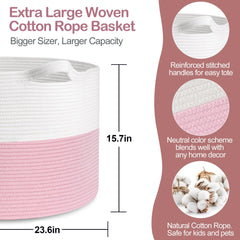 MEGASKET pink basket handles offer easy portability for moving supplies around the home.