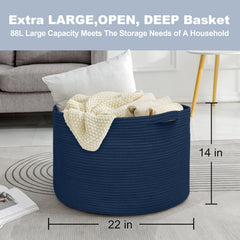 MEGASKET sturdy handled storage basket easy transport and laundry