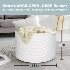 MEGASKET XL blanket storage in 22x22-14 capacity for throws