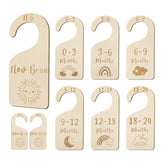 MEILIDY baby closet dividers front view clearly indicate sizes for quick outfit planning.